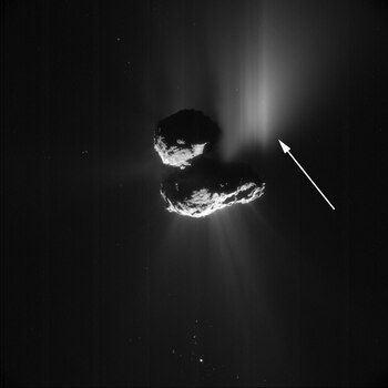 En la imagen del cometa 67P