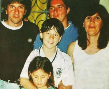 Messi de chico con una