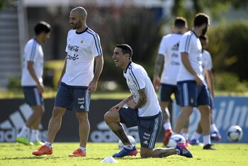 Angel Di Maria y Javier Mascherano