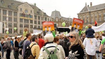 Un grupo de manifestantes en