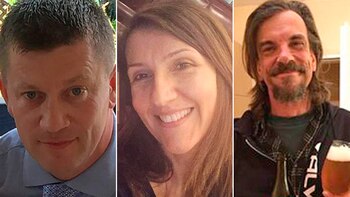 Keith Palmer (izquierda), Aysha Frade