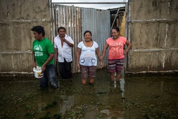 Personas afectadas por las inundaciones