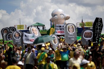 Marchas en Brasilia (Reuters)