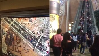 La escalera estaba repleta en