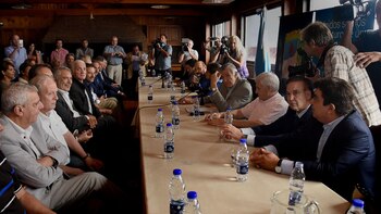 Gioja, Caló, Pichetto y Espinoza,