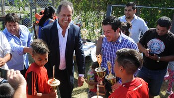 Daniel Scioli en Malvinas Argentinas