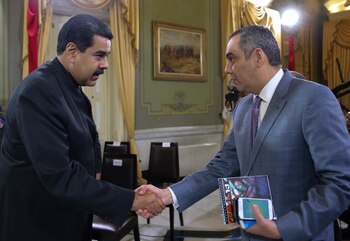 Nicolas Maduro y Maikel Moreno