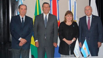 Los cancilleres del Mercosur (Télam)