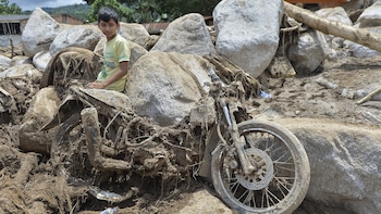 El alud acabó con hogares
