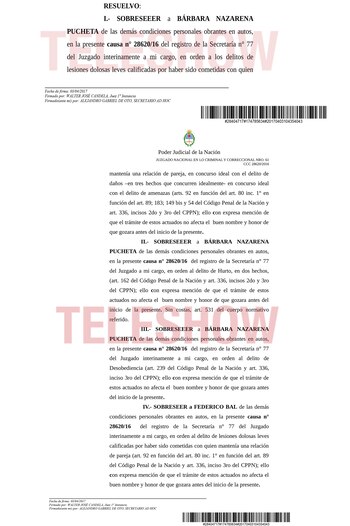 El fallo de la Justicia