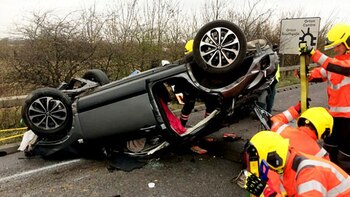 Así quedó el automóvil tras