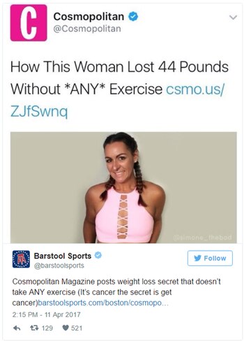 El tuit de Cosmopolitan que