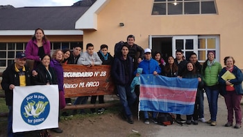 A minutos de partir. Alumnos