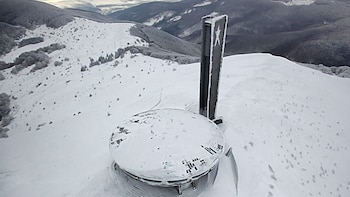 Vista aérea del OVNI de