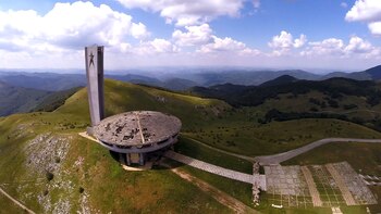 Una toma aérea del OVNI