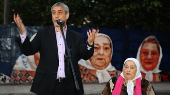 El mural fue inaugurado hace menos de un mes por el intendente local, Jorge Ferraresi