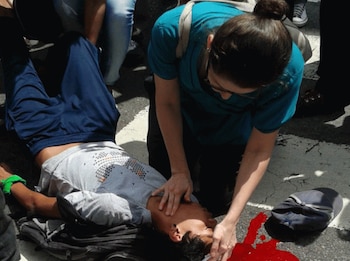 Represión en San Bernardino, donde