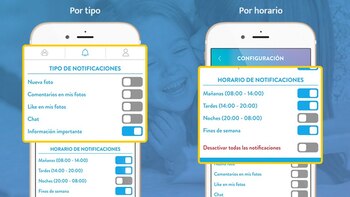 La aplicación permite silencias notificaciones