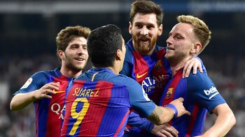 Una celebración de Messi junto