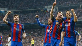 La celebración de los jugadores