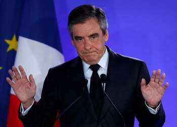 Francois Fillon, durante su discurso