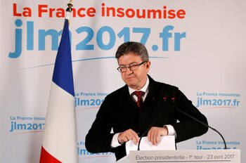 Jean-Luc Melenchon, candidato de la izquierda,