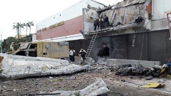Los criminales detonaron la fachada