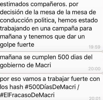 Este es el mensaje que