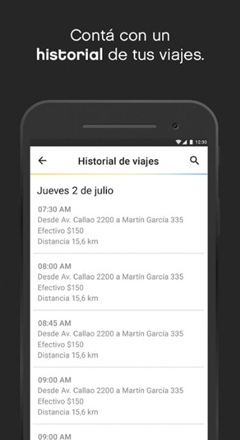 Se pueden ver los recorridos