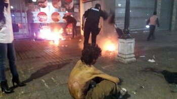 La víctima luego del ataque