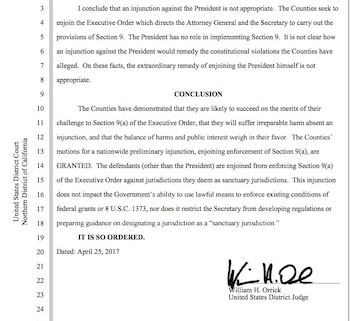 El fallo del juez William