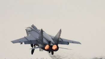 Se desconoce el modelo de avión derribado por los rebeldes, pero la Fuerza Aérea siria opera diferentes modelos Mig y Sukhoi procedentes de Rusia (TASS)
