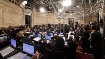La sesión en el Senado