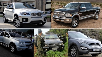 Las camionetas que utilizaron los