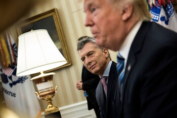 Mauricio Macri y Donald Trump (AFP)