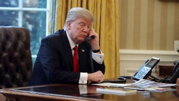 Trump, en su escritorio Resolute