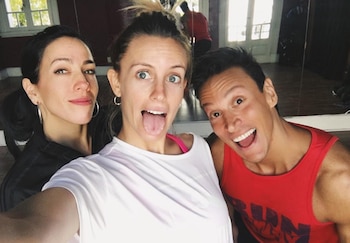 Melina Lezcano y equipo