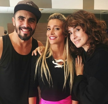 Sol Pérez con Fernando Bertona,