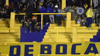La barra de Boca protestó