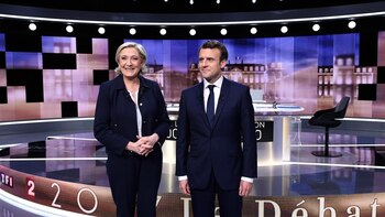 Macron, en el debate con