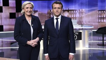 Marine Le Pen y Emmanuel