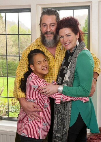 Tjili Grant y su familia