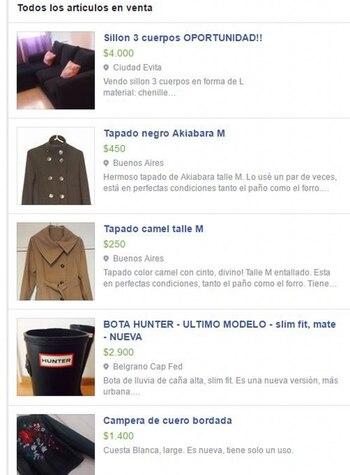 Algunas de las ofertas de