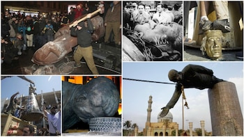 Otras caídas de estatuas reflejaron