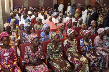 El grupo de niñas liberadas