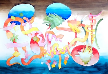 Ana Clara Soler, Random VII, 2015, Acuarela sobre papel, 105 x 155 cm