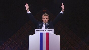 Macron durante sus segundo discurso
