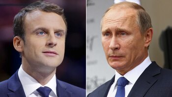 Emmanuel Macron, Vladimir Putin