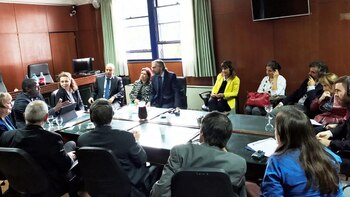 La comitiva del organismo de