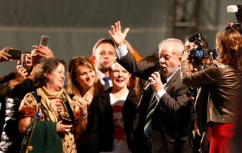 El discurso de Lula tras declarar ante el juez Moro (REUTERS/Rodolfo Buhrer)